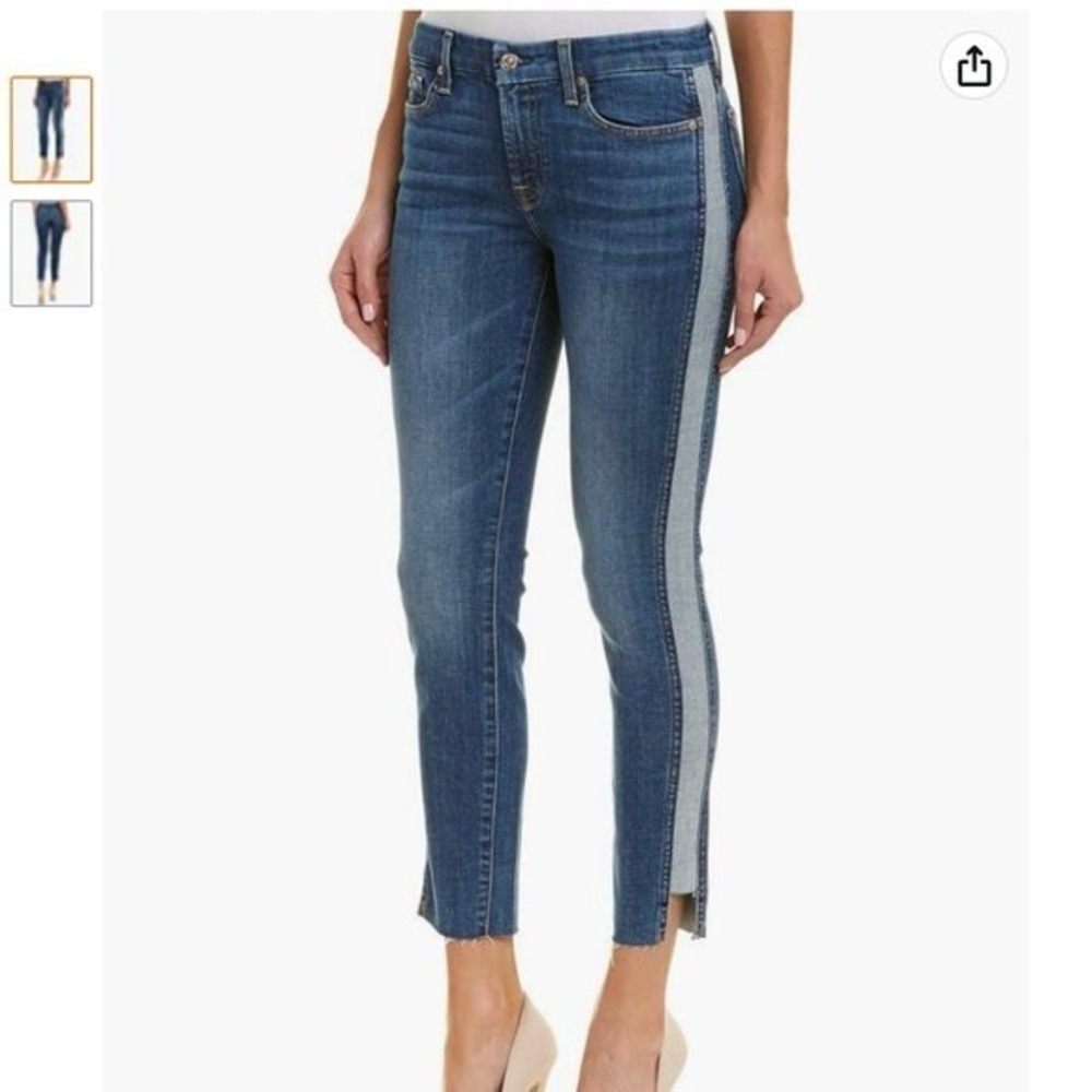 7 For All Mankind 
Ankle Skinny with Reverse Side Panel
Mojave Dusk 
Size 26